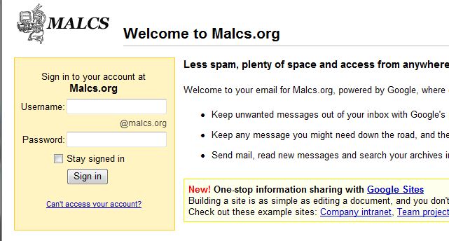 malcsmail Click here to go to MALCS mail!